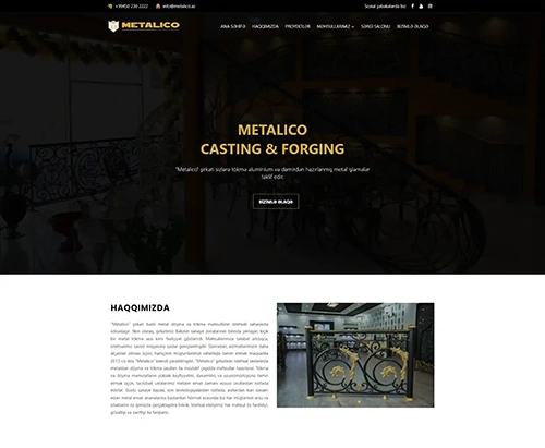Подготовка веб-сайта металлообработки Metalico